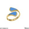 Stainless Steel Ring with Enamel 18mm