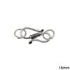Silver 925 Finding Double Hook 16mm