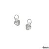 Silver 925 Finding Triangle Cap 4mm