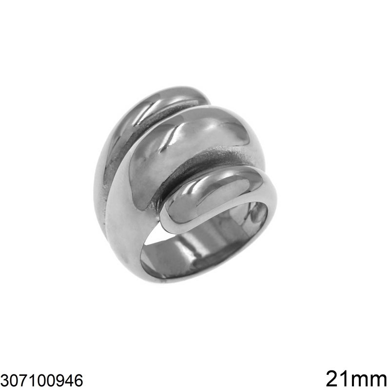 Δαχτυλίδι Ατσάλινο Πομπέ 21mm