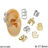 Σκουλαρίκια Ατσάλινα Ear Cuffs 6-17.5mm