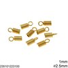 Brass Coil Cord End with Hole 2.5mm