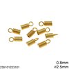 Brass Coil Cord End with Hole 2.5mm