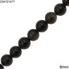 Obsidian Round Beads 6mm, Black