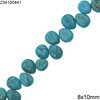 Howlite Turquoise Pearshape Beads 8x10mm, 25cm