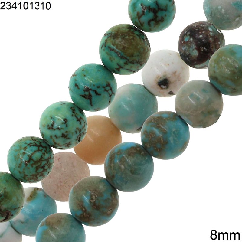 Howlite Turquoise Round Beads 8mm