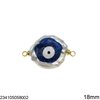 Freshwater Pearl Spacer Evil Eye 18mm