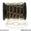 Stainless Steel Hammered Oval Link Chain