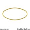 Brass Oval Flat Ring 54x28x1.5x1mm