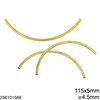 Brass Curved Tube 115x5mm with Hole 4.5mm, Gold plated NF