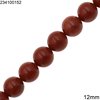 Red Agate Round Beads 12mm