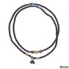 Garnet Beads Necklace 4mm