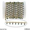 Stainless Steel Chain Vertical Bar with Enamel 4.8mm