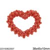 Heart Outline with Beads 38x45x10mm