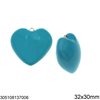 Stainless Steel Pendant Heart 32x30mm