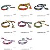 Bracelet Braided Cord Multicolor 10-13mm with Macrame Knot Clasp
