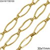 Stainless Steel Wavy Oval Link Chain 30x11mm