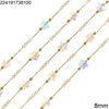 Stainless Steel Chain with Glass Faceted Star Bead 8mm