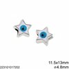 CCB Star Evil Eye Bead 11.5x13mm with Enamel and Hole 4.8mm