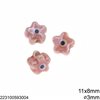 Ceramic Evil Eye Flower Bead 11x8mm with Hole 2.5-3mm