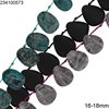 Semi Precious Stones Pearshape Flat Beads 16-18mm