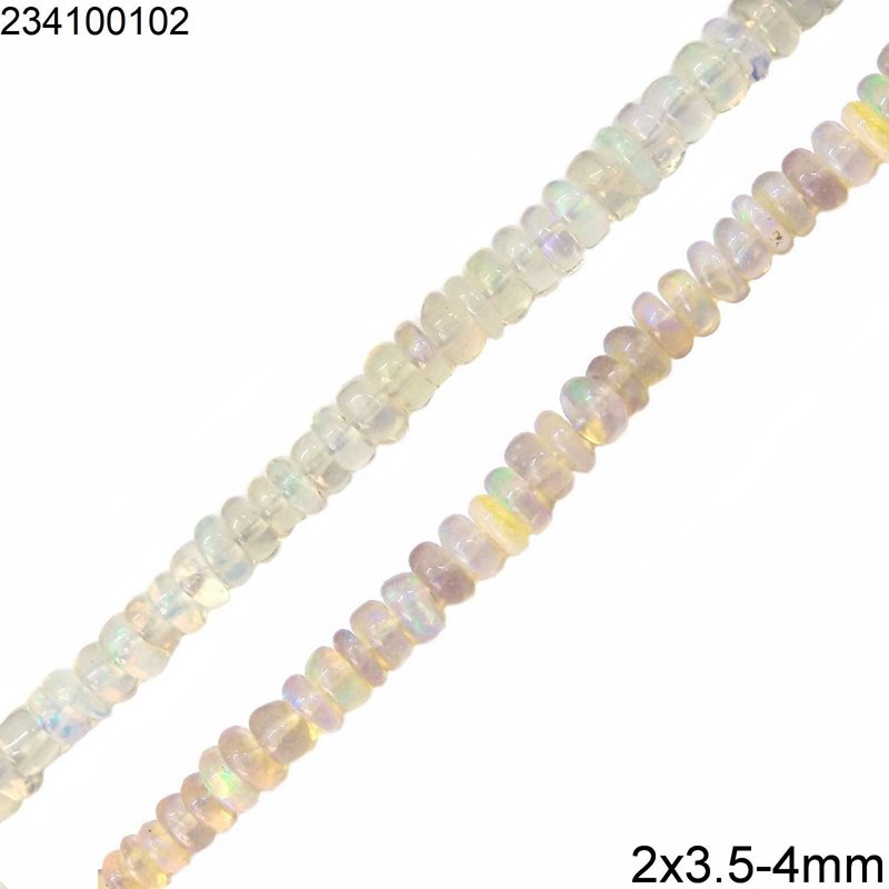 Ethiopian Opal Rondelle Beads 2x3.5-4mm