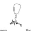 Stainless Steel Keychain Shark with Moving Parts 34mm