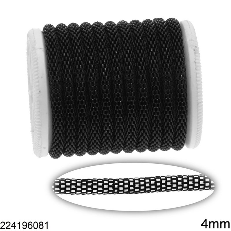 Αλυσίδα Σιδερένια Δίχτυ Στρογγυλό 4mm, Μαύρο Νίκελ NF