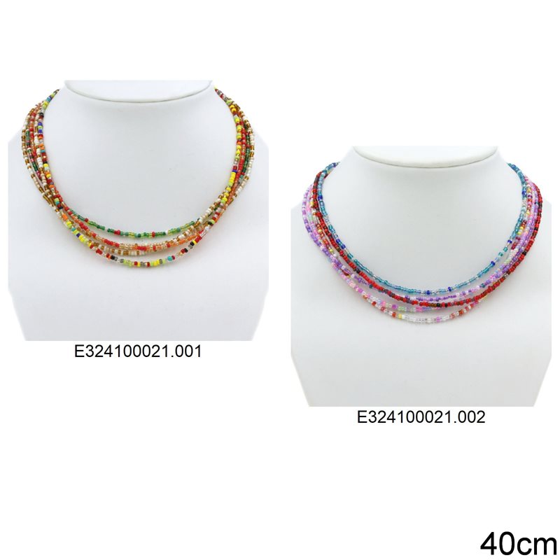Necklace with Rocaille Beads (5 Pieces)