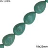 Turquoise Pearshape Crackle Beads 18x25mm