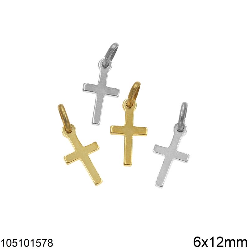 Silver 925 Pendant Cross 6x12mm