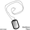 Stainless Steel Military Tag Necklace with Ball Chain 70cm