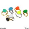 Stainless Steel Ring with Enamel 13mm