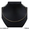 Stainless Steel Round Wire Collar Necklace 1.8mm