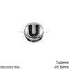 Casting Bead with Letter : Number 7x4mm with 1.5mm hole