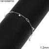 Silver 925 Bracelet Chain 1.2mm with Hoops and Balls 