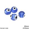 Glass Round Evil Eye Bead 8-20mm