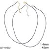 Elastic Plastic Cord Necklace with Iron Clasp 1.4mm