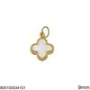 Gold Pendant Rounded Cross with Stone 9mm K14 0.4gr