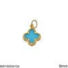 Gold Pendant Rounded Cross with Stone 9mm K14 0.4gr