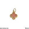 Gold Pendant Rounded Cross with Stone 9mm K14 0.4gr