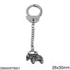 Stainless Steel Keychain with Car 26x30mm