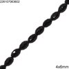 Glass Faceted Oval Bead 4x6mm
