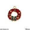 Casting Pendant Wreath with Enamel 18mm