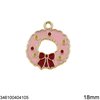 Casting Pendant Wreath with Enamel 18mm