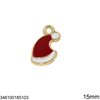 Casting Pendant Christmas Cap with Enamel 15mm