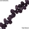 Semi Precious Stone Nugget Beads with Horizontal Hole 10x15mm