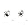 Δαχτυλίδι Ασημένιο 925 Βέρα 1.8mm και Κρεμαστά Μοτίφ με Ημιπολύτιμη Πέτρα 8mm