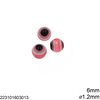 Plastic Evil Eye Bead 6mm with 1.2-1.3mm hole