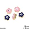 Casting Bead Flower with Enamel 12mm and Hole 1.5mm
